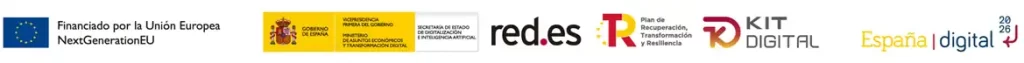 Banner informativo con logotipos de Red.es y cofinanciación del Fondo Europeo de Desarrollo Regional.